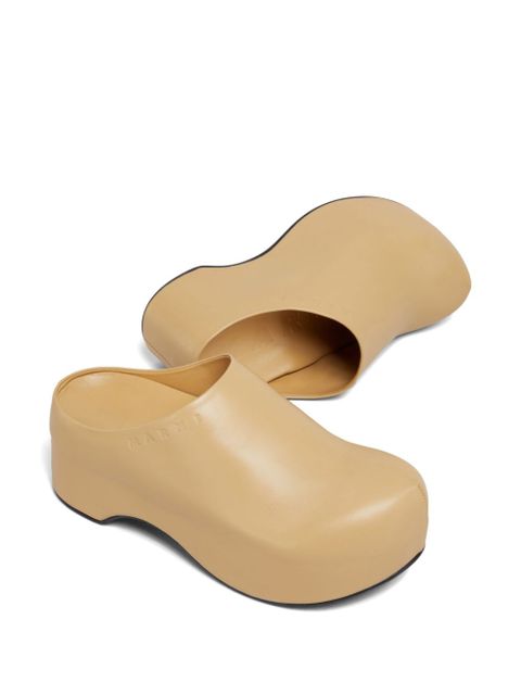 Marni platform clogs - Neutrals