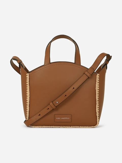 Karl Lagerfeld torebka skórzana kolor brązowy A2W30014 - zdjęcie produktu nr 2