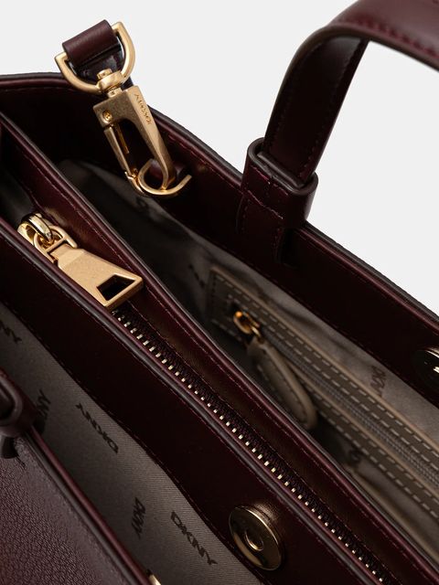 Dkny torebka skórzana kolor czerwony R44D1I53