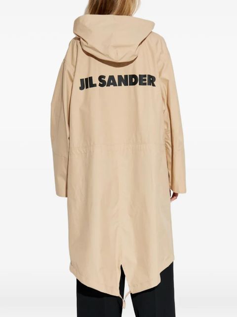 Jil Sander logo-print coat - Neutrals