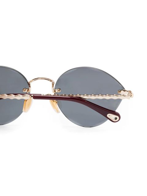 Chloé Eyewear geometric-frame sunglasses - Gold