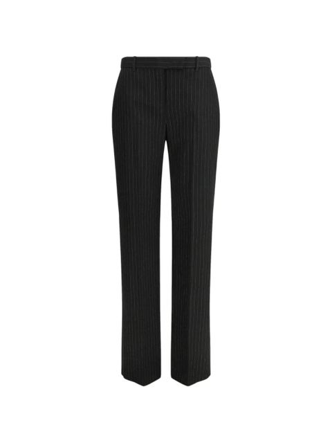 Alexander McQueen pinstripe-print tailored trousers - Black - zdjęcie produktu nr 1