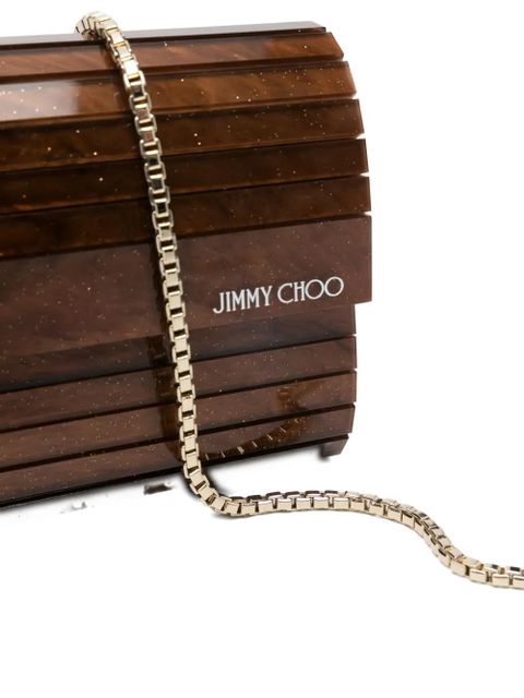 Jimmy Choo Sweetie rectangle-shape clutch bag - Brown