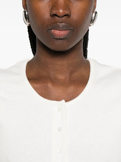 LEMAIRE henley fitted top - Neutrals