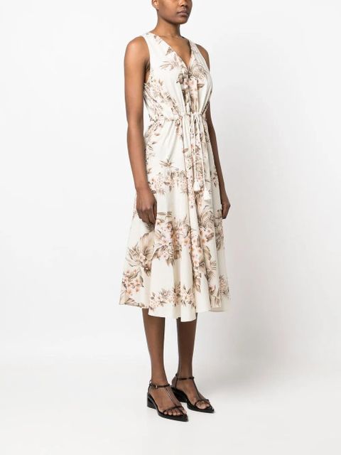 TWINSET floral-print sleeveless dress - Neutrals