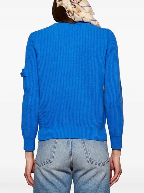 Victoria Beckham V-neck knitted sweater - Blue