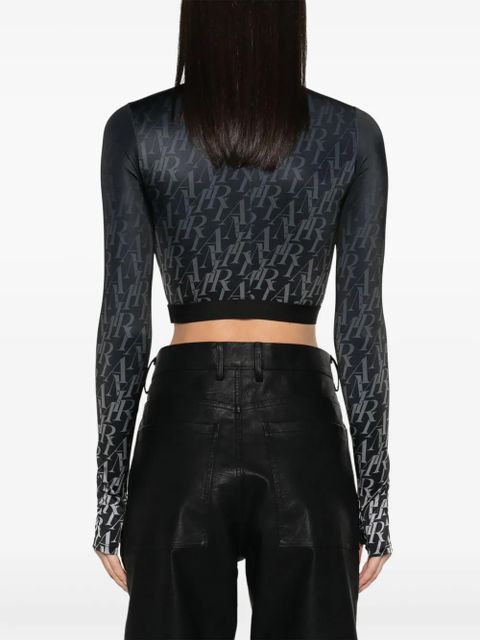 AMIRI Burnout logo-print top - Black