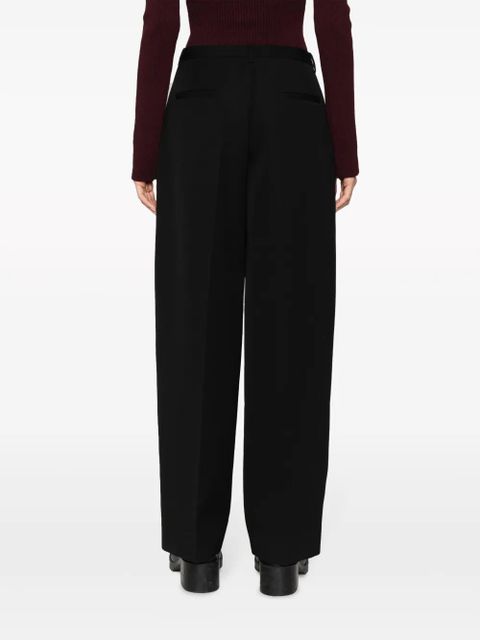 Jil Sander pleated cotton-wool tailored trousers - Black