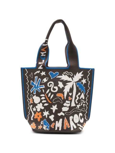 ALEMAIS Maroc graphic-print tote bag - Brown - zdjęcie produktu nr 1