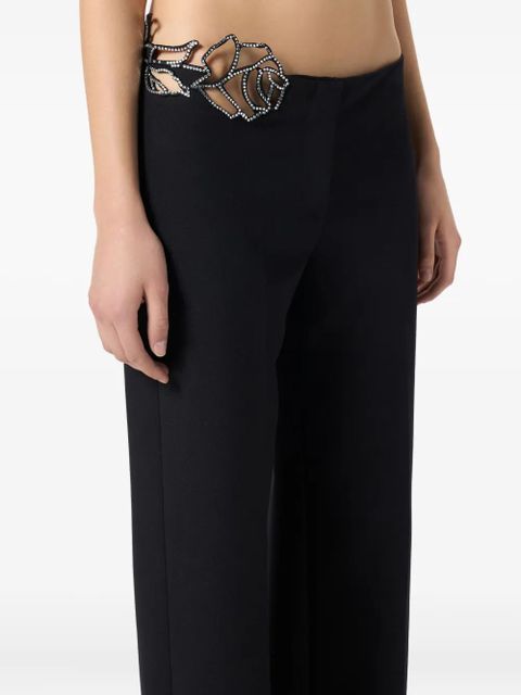Blumarine lace-embellished trousers - Black