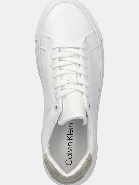 Calvin Klein sneakersy FF CUPSOLE LACE UP LTH damskie kolor biały HW0HW02570 - zdjęcie produktu nr 2