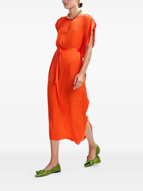 Essentiel Antwerp belted midi dress - Orange