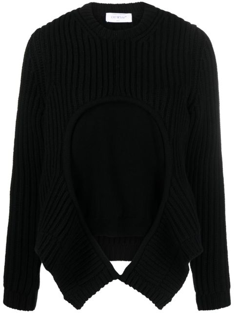 Off-White layered ribbed-knit jumper - Black - zdjęcie produktu nr 1
