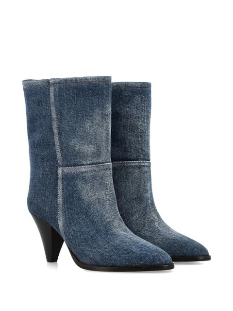 ISABEL MARANT Rouxa 75mm denim boots - Blue
