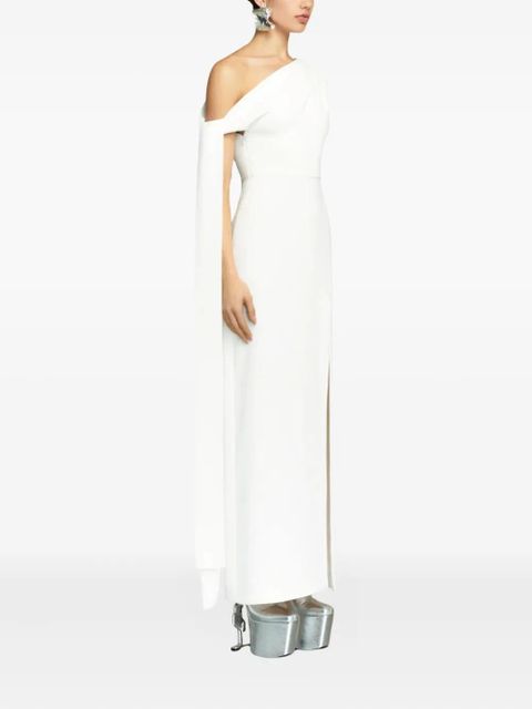 Solace London Irina one-shoulder draped maxi dress - White - zdjęcie produktu nr 1