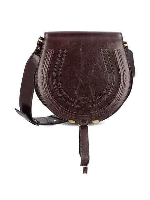 Chloé small Marcie saddle leather cross-body bag - Brown