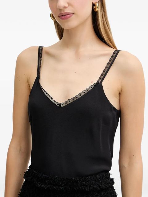 TWINSET lace V-neck top - Black