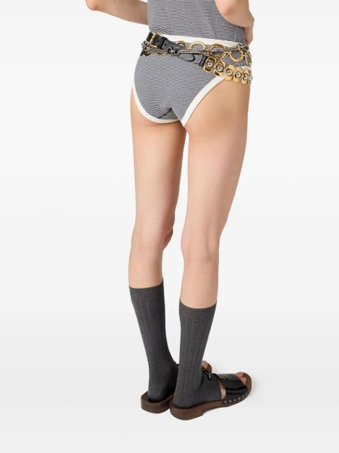 Miu Miu x Petit Bateau ribbed jersey briefs - Blue