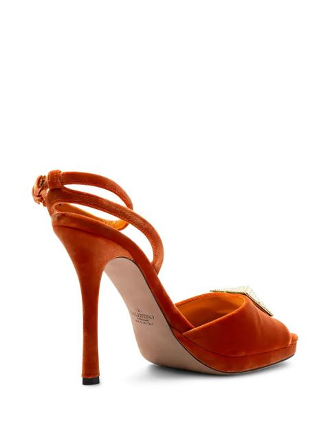 Valentino Garavani square-toe platform sandals - Orange - zdjęcie produktu nr 2