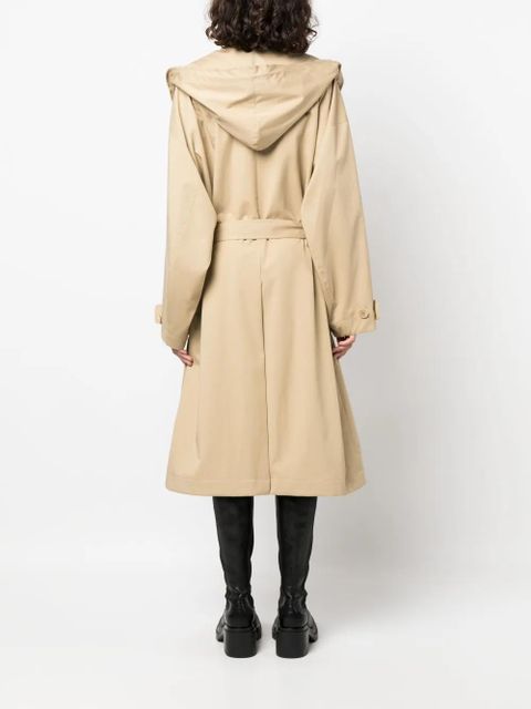 JW Anderson hooded double-breasted trench coat - Neutrals