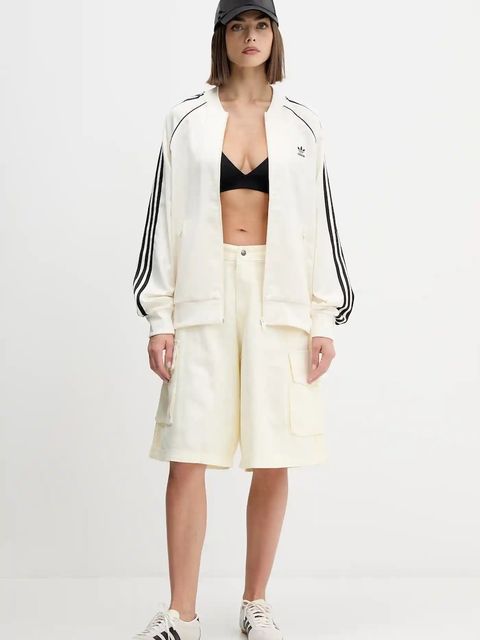 adidas Originals bluza Sst Satin Tt damska kolor beżowy z aplikacją KH1567