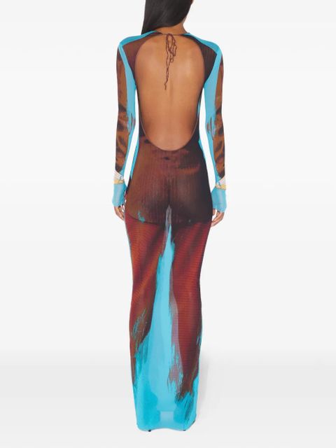 Jean Paul Gaultier Tennis open-back maxi dress - Brown