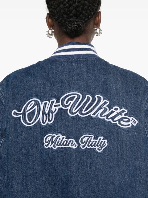 Off-White logo-embroidered jacket - Blue - zdjęcie produktu nr 2