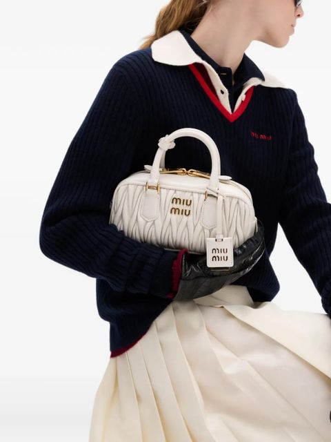 Miu Miu Arcadie matelassé nappa leather bag - White - zdjęcie produktu nr 2