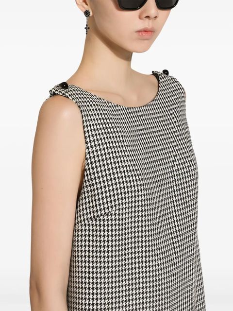 Dolce & Gabbana houndstooth-pattern dress - Brown