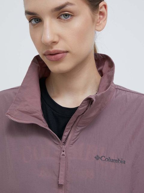Columbia kurtka Paracutie damska kolor fioletowy przejściowa oversize 2071161