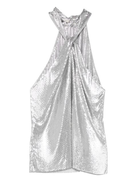 Rabanne halterneck chainmail blouse - Silver - zdjęcie produktu nr 1