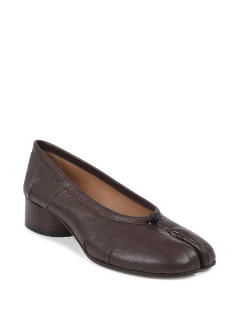 Maison Margiela 30mm Tabi leather pumps - Brown - zdjęcie produktu nr 2
