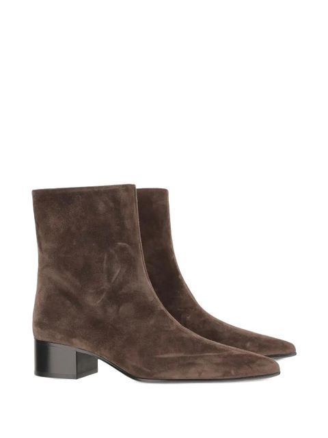 KHAITE suede ankle boots - Brown