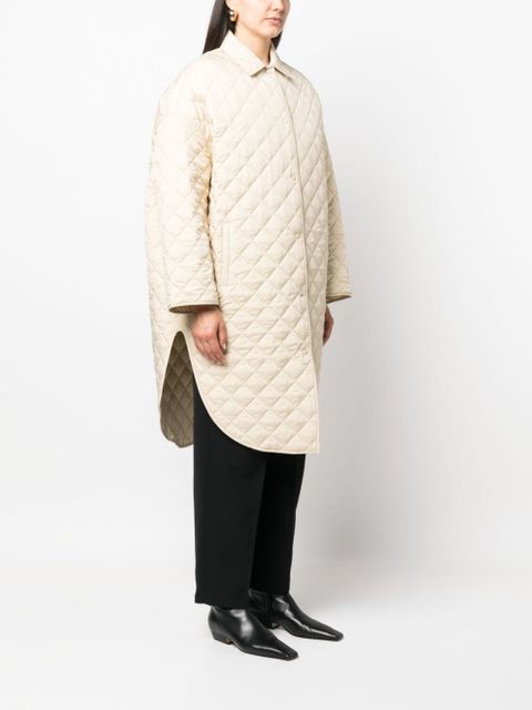TOTEME single-breasted quilted coat - Neutrals