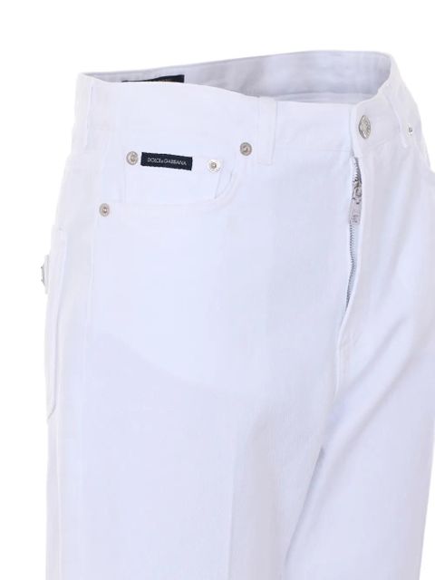 Dolce & Gabbana five-pocket logo jeans - White