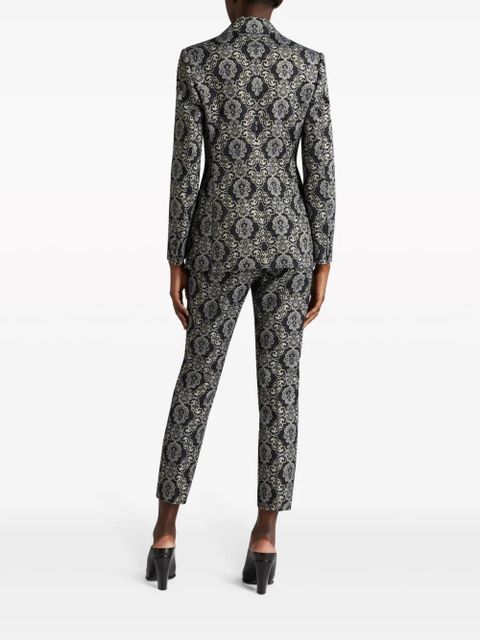 ETRO graphic-jacquard blazer - Black