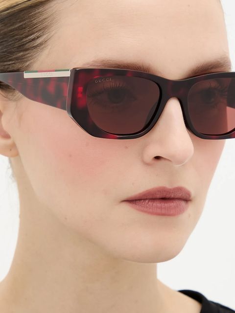 Gucci okulary przeciwsłoneczne damskie kolor czerwony GG1959S