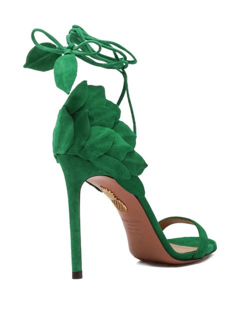 Aquazzura 105mm Hibiscus sandals - Green
