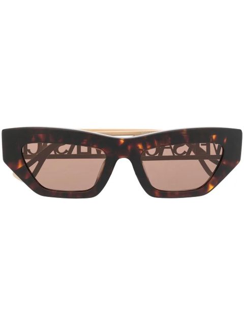 Versace Eyewear logo cut-out cat eye sunglasses - Brown - zdjęcie produktu nr 1