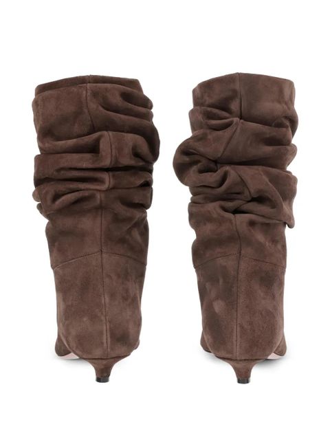 Amina Muaddi Jamie boots - Brown