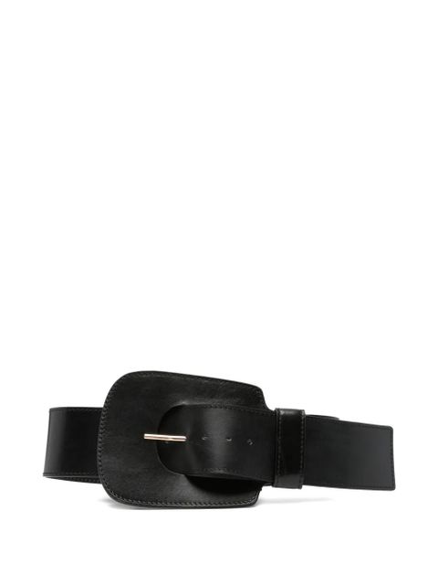 Sportmax maxi-buckle leather belt - Black - zdjęcie produktu nr 1