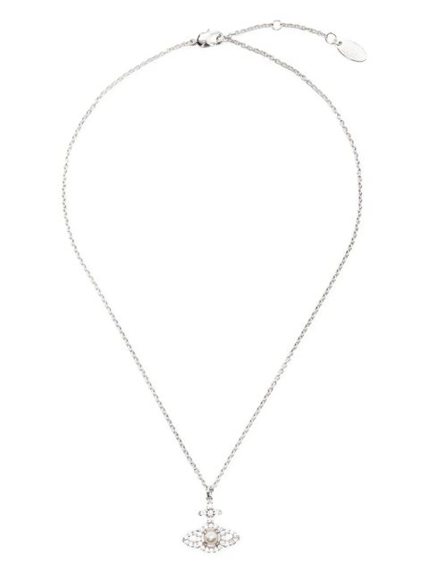 Vivienne Westwood Olympia embellished orb necklace - Silver