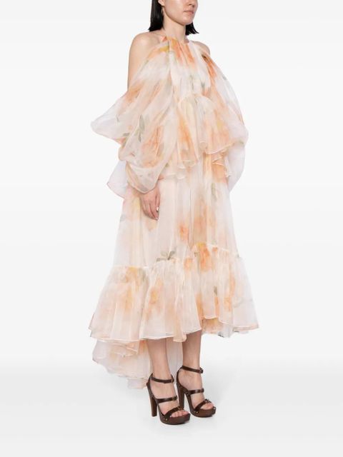 ZIMMERMANN Natura organza midi dress - Neutrals - zdjęcie produktu nr 2