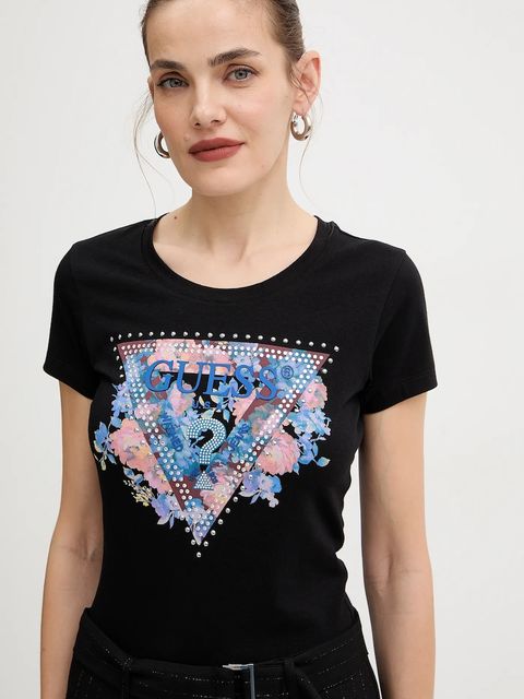Guess t-shirt damski kolor czarny W5BI29 J1314 - zdjęcie produktu nr 2