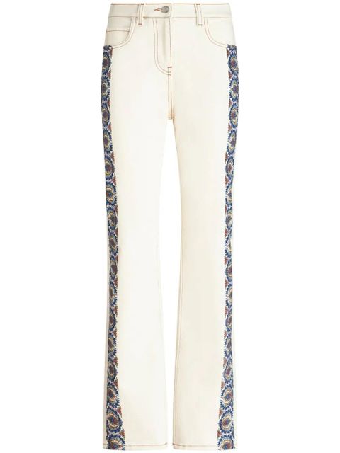 ETRO floral-print cotton jeans - White - zdjęcie produktu nr 1