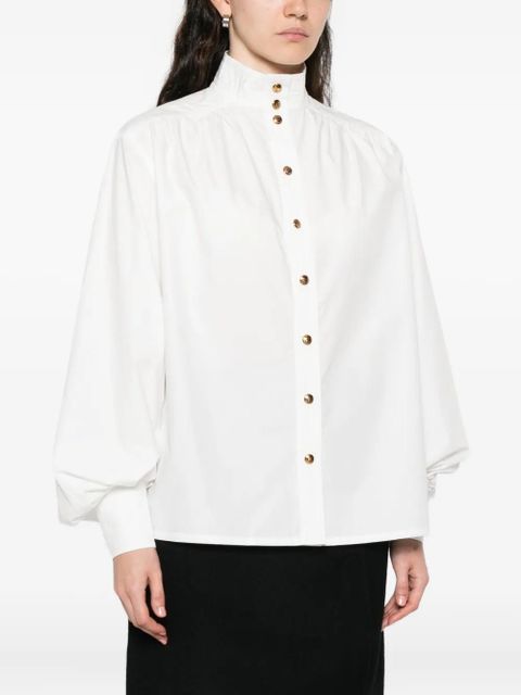 ZIMMERMANN mock-neck buttoned blouse - White