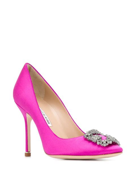 Manolo Blahnik Hangisi 105mm silk pumps - Pink - zdjęcie produktu nr 2