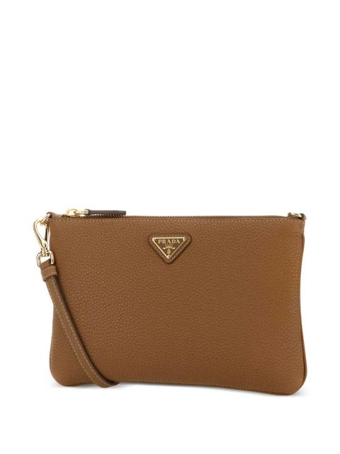Prada logo-detail cross body bag - Brown