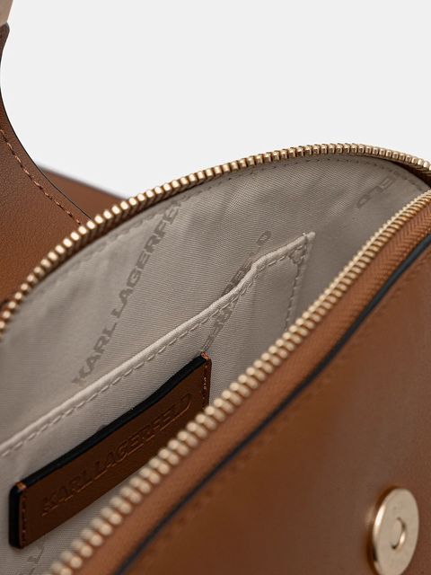 Karl Lagerfeld torebka skórzana K/TRUNK kolor brązowy B1W30124