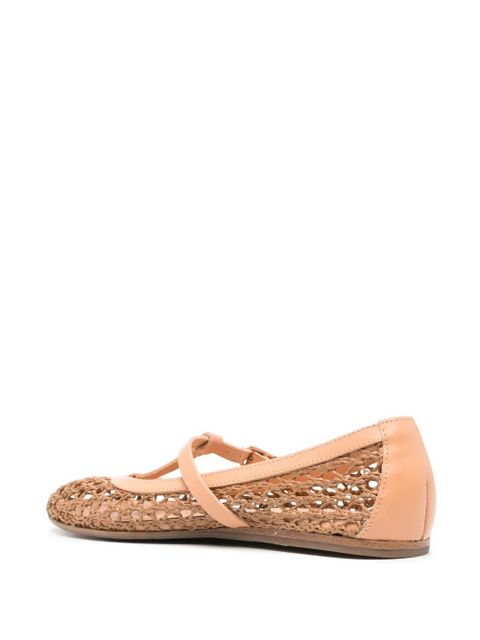 Ancient Greek Sandals Aerati raffia ballerinas - Brown